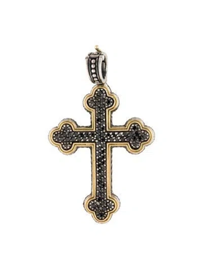 Pre-owned Konstantino Diamond Cross Pendant In Multi