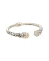 Konstantino Dome Silver & 18k Mother Of Pearl Doublet Bracelet In Burgundy