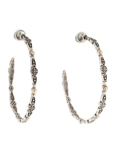 Pre-owned Konstantino Dotted Hoop Earrings In Multi