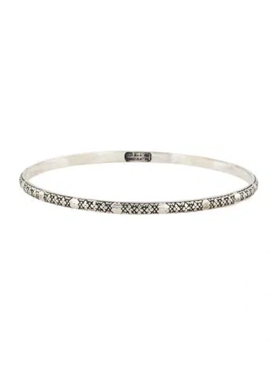 Pre-owned Konstantino Etched Bangle, 8.25" In Multicolor