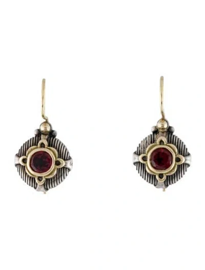 Pre-owned Konstantino Garnet Delos Earrings In Multi