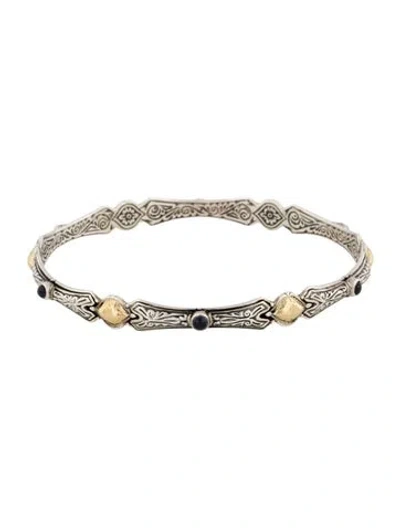 Pre-owned Konstantino Iolite Bangle Bracelet, 8" In Multicolor