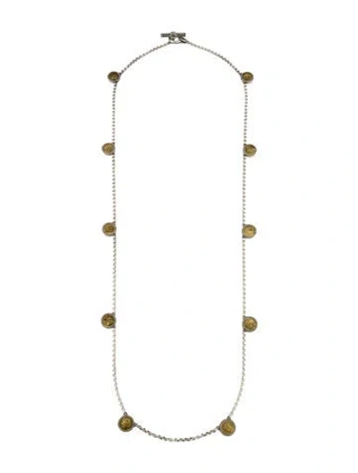 Pre-owned Konstantino Kerma Coin Station Necklace, 36.5" In Multi