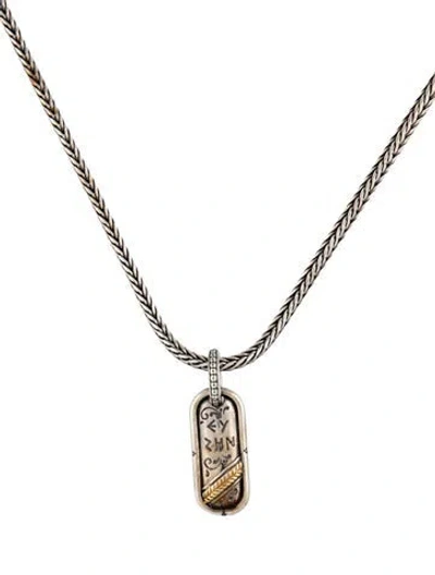 Pre-owned Konstantino Laconia Good Life Pendant Necklace, 20" In Multicolor