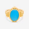 KONSTANTINO LIMITED 18K YELLOW GOLD AND TURQUOISE STATEMENT DMK01123-18KT-137
