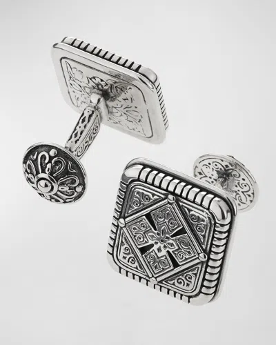 Konstantino Maltese-cross Cuff Links In Silver