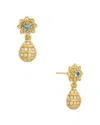 Konstantino Melissa 18k Diamond & Aquamarine Drop Earrings In Gold