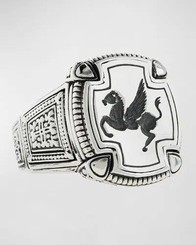 Konstantino Men's Pegasus Square Ring In Metallic
