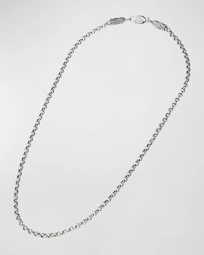 Konstantino Men's Sterling Silver Cable Chain Necklace, 20"l In Metallic