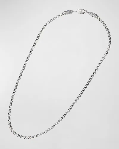 Konstantino Men's Sterling Silver Cable Chain Necklace, 22"l In Metallic