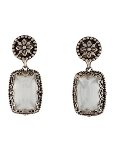 Pre-owned Konstantino Mother Of Pearl & Quartz Doublet Drop Earrings In Multi