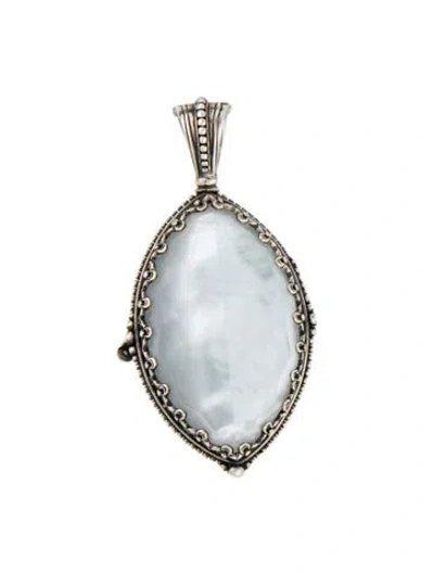 Pre-owned Konstantino Mother Of Pearl & Quartz Doublet Pendant In Multi