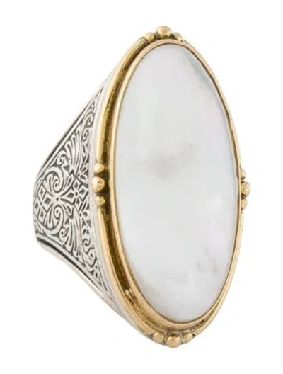Pre-owned Konstantino Mother Of Pearl Athena Cocktail Ring In Multi