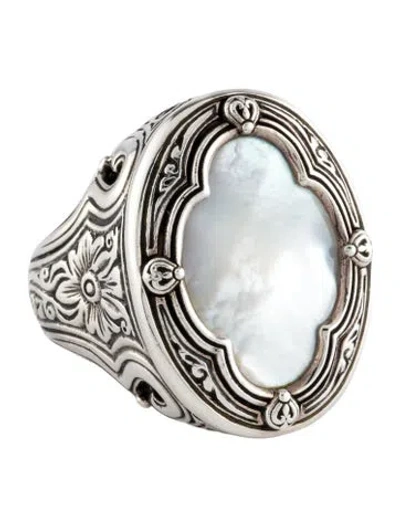 Pre-owned Konstantino Mother Of Pearl Cocktail Ring In Multi