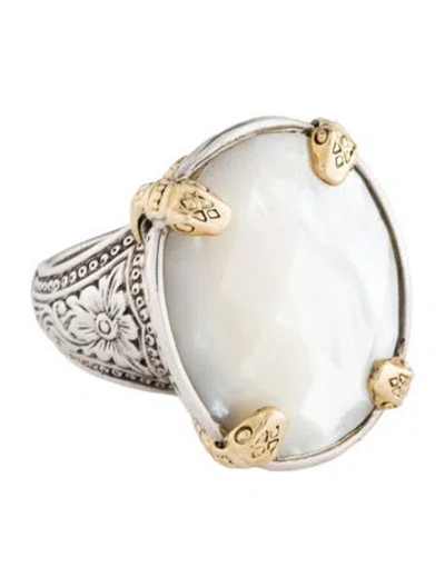 Pre-owned Konstantino Mother Of Pearl Snake Cocktail Ring In Multi