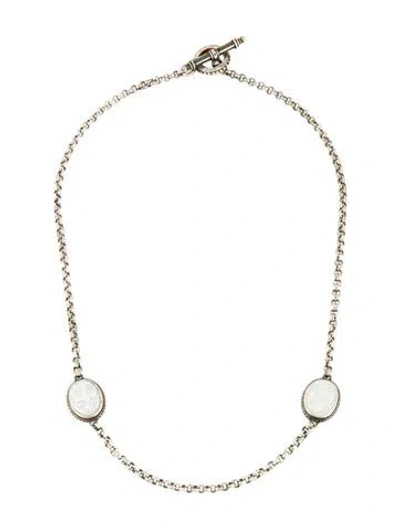 Pre-owned Konstantino Mother Of Pearl Station Necklace, 18" In Multi