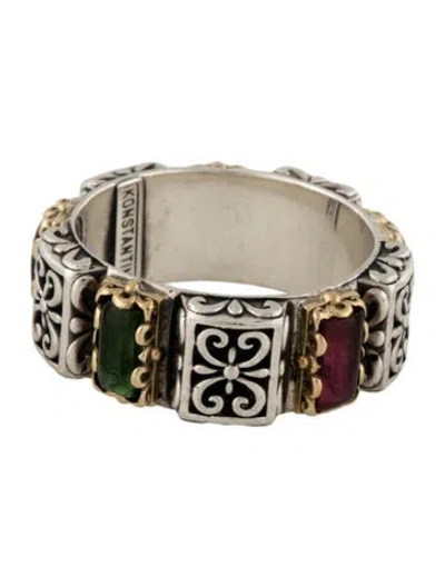 Pre-owned Konstantino Multistone Clio Band In Multicolor