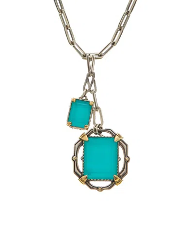 Konstantino Naiads Silver & 18k Chalcedony Statement Necklace In Metallic