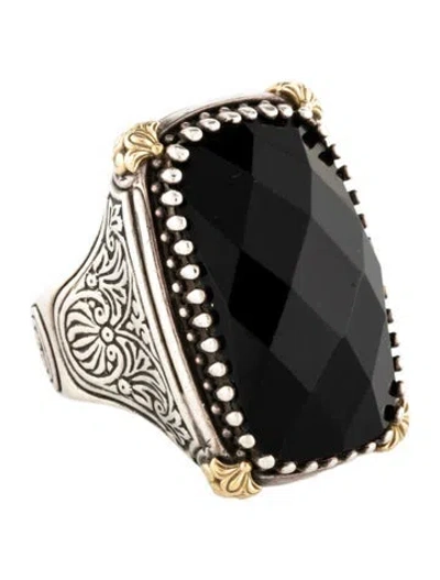 Pre-owned Konstantino Onyx Cocktail Ring In Multicolor