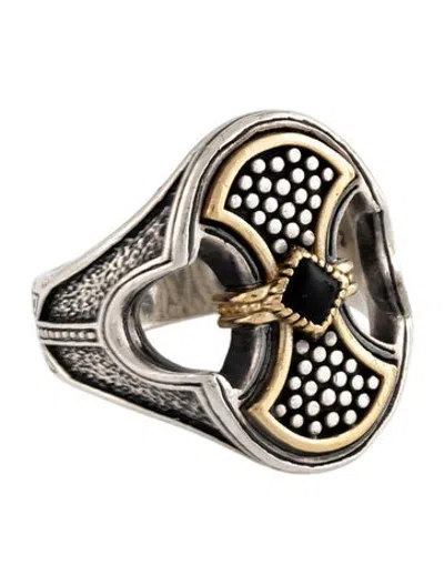 Pre-owned Konstantino Onyx Signet Ring In Multicolor
