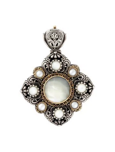 Pre-owned Konstantino Pearl & Mother Of Pearl Pendant In Multicolor