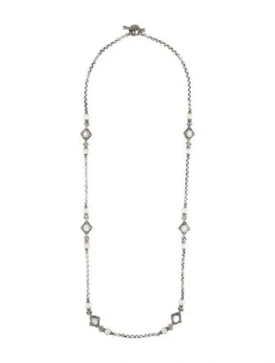 Pre-owned Konstantino Pearl & Mother-of-pearl Long Necklace, 36" In Multi