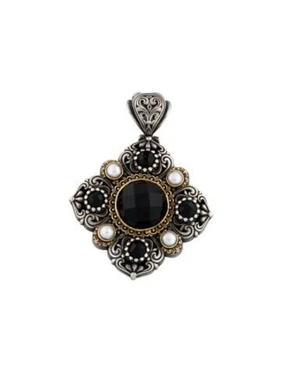 Pre-owned Konstantino Pearl & Onyx Pendant In Multi