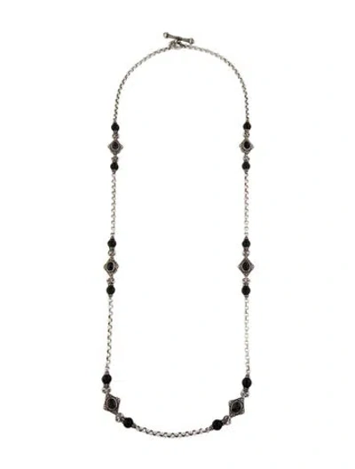 Pre-owned Konstantino Pearl & Resin Bead Station Necklace, 36.25" In Multicolor