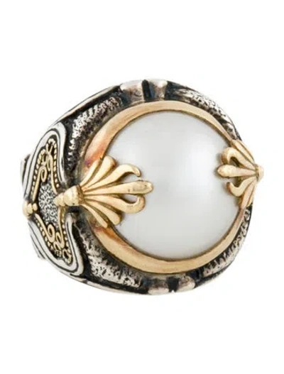 Pre-owned Konstantino Pearl Cocktail Ring In Multi