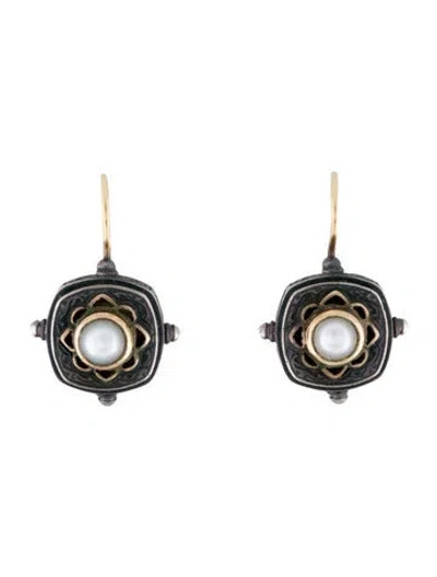 Pre-owned Konstantino Pearl Drop Earrings In Multi