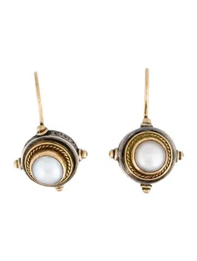 Pre-owned Konstantino Pearl Drop Earrings In Multi