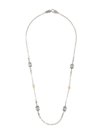 Pre-owned Konstantino Pearl Station Muse Necklace, 22", 22" In Multicolor