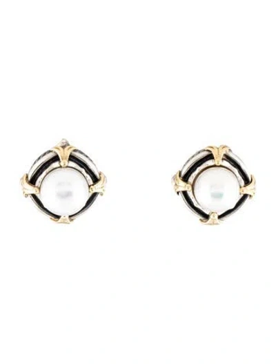 Pre-owned Konstantino Pearl Stud Earrings In Multicolor