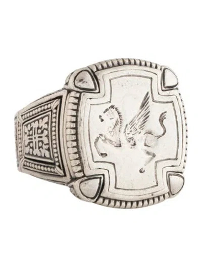 Pre-owned Konstantino Pegasus Signet Ring In Multicolor
