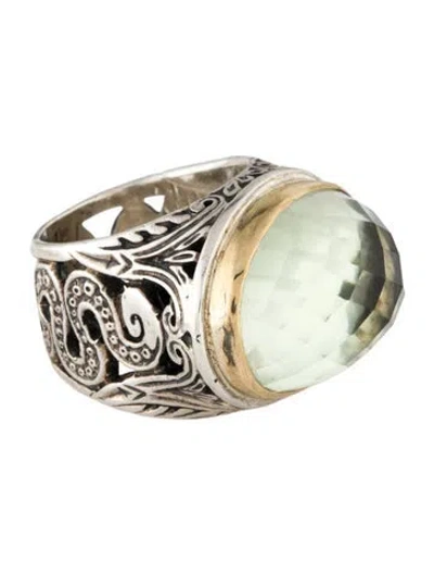 Pre-owned Konstantino Prasiolite Serpent Cocktail Ring In Multi