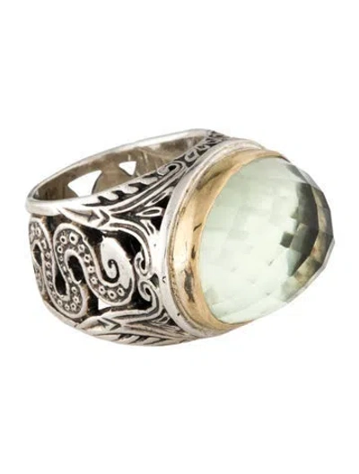 Pre-owned Konstantino Prasiolite Serpent Cocktail Ring In Multicolor