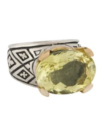 Pre-owned Konstantino Quartz Cocktail Ring In Multi