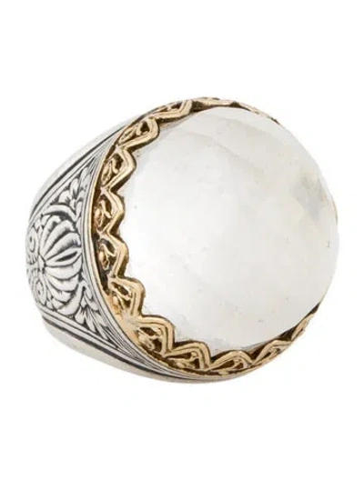 Pre-owned Konstantino Quartz Cocktail Ring In Multicolor