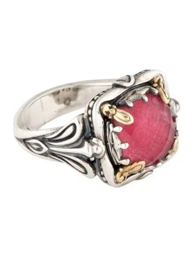 Pre-owned Konstantino Quartz Doublet Gen K Cocktail Ring In Multicolor