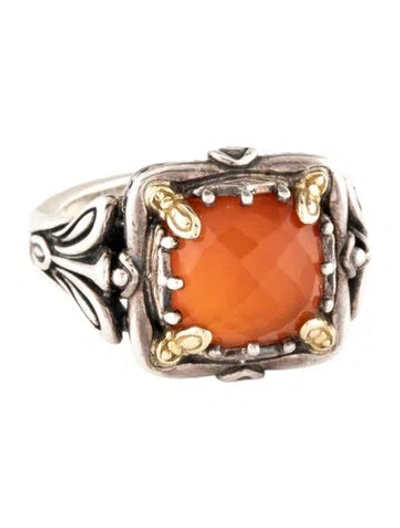 Pre-owned Konstantino Quartz Doublet Gen K Cocktail Ring In Multicolor