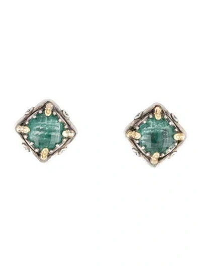 Pre-owned Konstantino Quartz Doublet Gen K Stud Earrings In Multicolor
