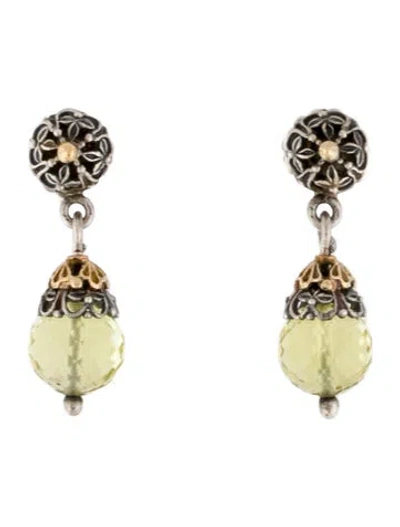 Pre-owned Konstantino Quartz Drop Earrings In Multi