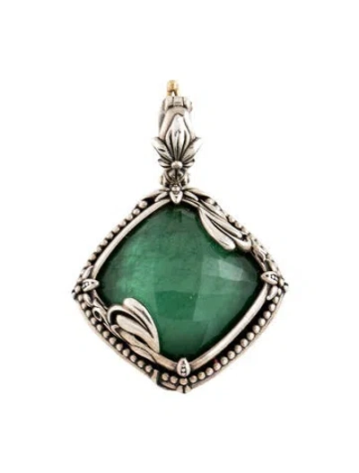 Pre-owned Konstantino Quartz Ivy Doublet Pendant, 1.5" In Multicolor