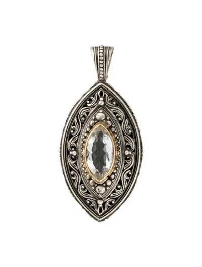 Pre-owned Konstantino Quartz Pendant Enhancer In Multicolor