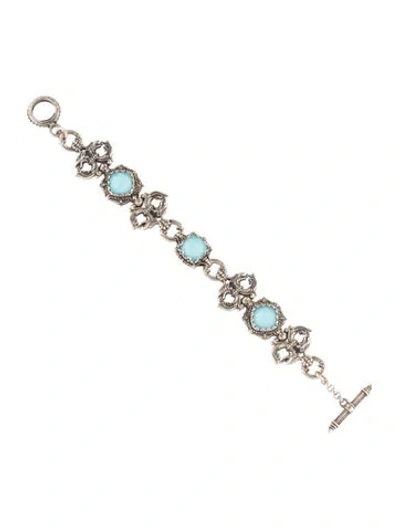 Pre-owned Konstantino Quartz Station Link Bracelet, 6.75" In Multi