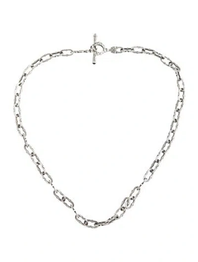 Pre-owned Konstantino Rhodolite Garnet Kleos Figure 8 Link Necklace, 21.25" In Multicolor