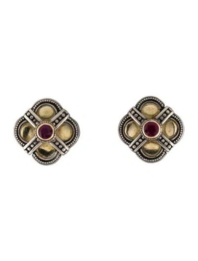 Pre-owned Konstantino Ruby Clip-on Earrings In Multi