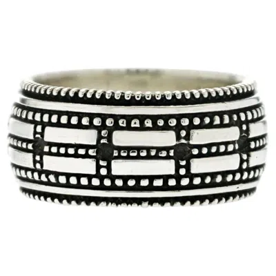 Pre-owned Konstantino Share  925 Sterling Silver Sectioned Men's Band Ring Size 10 In Multiple