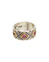 Konstantino Silver & 18k Corundum Ring In Multi