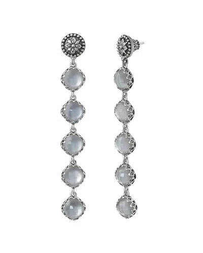 KONSTANTINO SILVER PEARL EARRINGS